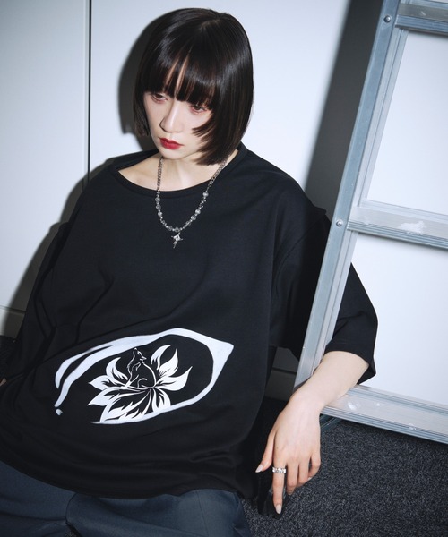 狐独(コドク)の「フォックスプリント2wayノースリーブTシャツ(Tシャツ/カットソー・メンズ・ブラック/オフホワイト・MEDIUM/LARGE)」の16枚目の写真