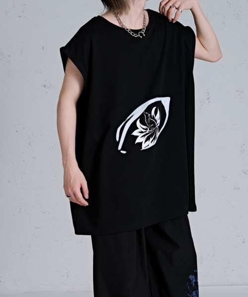 狐独】フォックスプリント2wayノースリーブTシャツ（Tシャツ