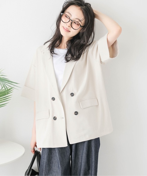 【新品未使用】ハーフスリーブジャケット ベージュ ウォッシャブルハーフスリーブジャケット(ジャケット)｜LOVELESS