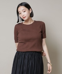 NANO universe | マルチボーダーテレコリブカットトップス(Tシャツ/カットソー)