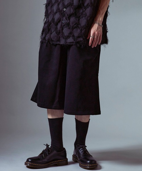 Theater code(シアターコード)の「Wide Silhouette Sweatshirt Half Pants / ワイドシルエット スウェットハーフパンツ(スウェットパンツ・メンズ・ダークグレー/アッシュ/ブラック・M/L)」の14枚目の写真