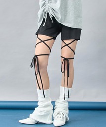 ANAP（アナップ）の「【 セルフカット調節可能 】クロスストラップバイカーレギンスパンツ（その他パンツ）」