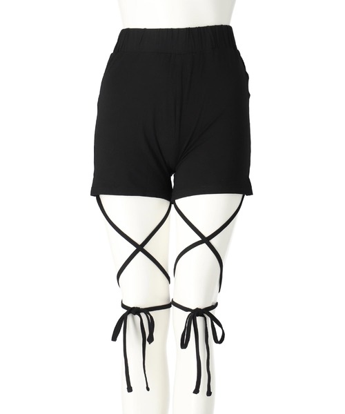 ANAP（アナップ）の「【 セルフカット調節可能 】クロスストラップバイカーレギンスパンツ（その他パンツ・レディース・ホワイト/ブラック・XS/S）」の15枚目の写真