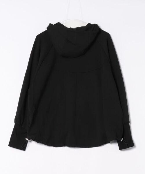 UNDOVE(アンドゥーブ)の「UNDOVE【SMART ECO JERSEY】ダブルジップ切替パーカー (リブ使い/指穴/ダブルジップ/ポケット付/防シワ/ストレッチ/イージーケア/UV/ウォッシャブル)(パーカー・レディース・アイボリー系/ブラック・X-LARGE/LARGE/MEDIUM)」の10枚目の写真