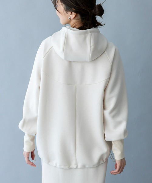 新品【Reneルネ】ウォッシャブル透かし編みダブルジップパーカー36 JUNRED(ジュンレッド) / エッジスプレースウェットダブルジップ