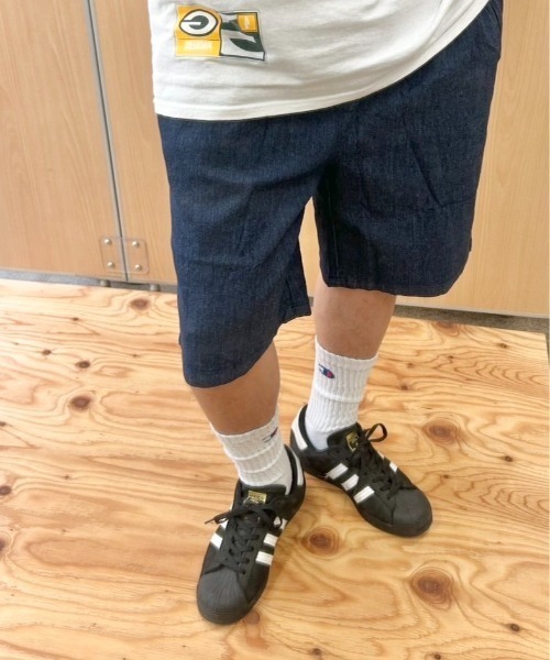 B'day(ビーデイ)の「デニムショートパンツ スーパーストレッチ(デニムパンツ・メンズ・インディゴブルー/ダークインディゴブルー・X-LARGE/LARGE/MEDIUM)」の6枚目の写真