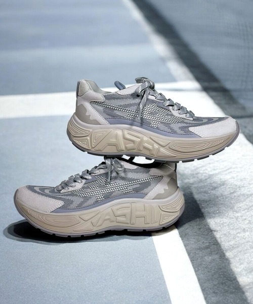 ASH（アッシュ）の「アッシュ 【EAGLE】軽量厚底スポーティースニーカー メッシュ ローリング 5cmヒール（スニーカー・レディース・ブラック×レッド/グレー/ブラック×グリーン/ホワイト/ライトグレー/ダークベージュ・36/39/38/37/35/40）」の21枚目の写真