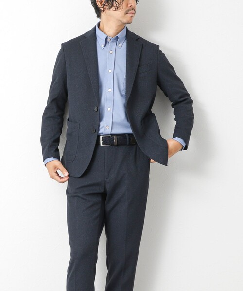 NOLLEY’S（ノーリーズ）の「《ビジカジ/セットアップ対応》【尾州】先染めハニカムイージーJK 25AW（テーラードジャケット・メンズ・グレー/ネイビー/ダークブラウン/ブラック・S/M/L/XL/XXL）」の7枚目の写真