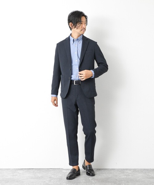 NOLLEY’S（ノーリーズ）の「《ビジカジ/セットアップ対応》【尾州】先染めハニカムイージーJK 25AW（テーラードジャケット・メンズ・グレー/ネイビー/ダークブラウン/ブラック・S/M/L/XL/XXL）」の11枚目の写真