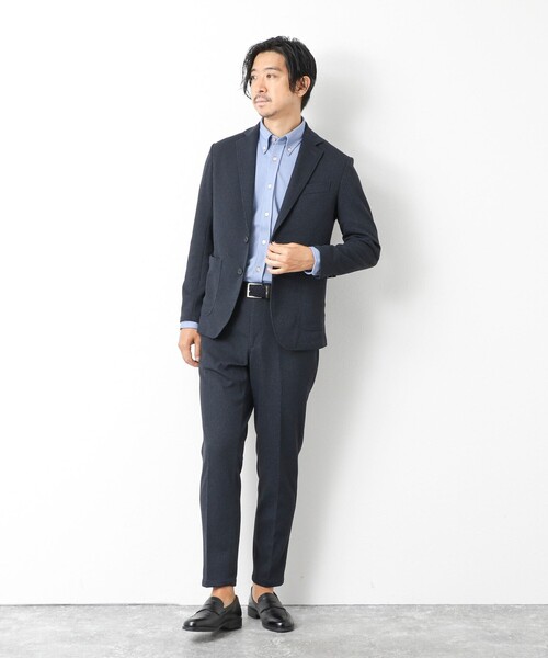 NOLLEY’S（ノーリーズ）の「《ビジカジ/セットアップ対応》【尾州】先染めハニカムイージーJK 25AW（テーラードジャケット・メンズ・グレー/ネイビー/ダークブラウン/ブラック・S/M/L/XL/XXL）」の12枚目の写真