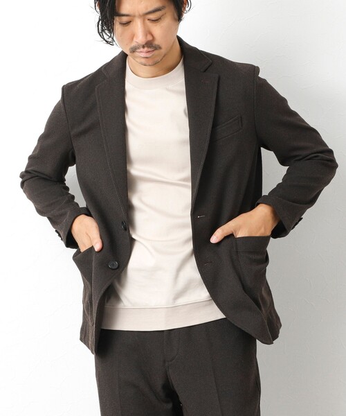 NOLLEY’S（ノーリーズ）の「《ビジカジ/セットアップ対応》【尾州】先染めハニカムイージーJK 25AW（テーラードジャケット・メンズ・グレー/ネイビー/ダークブラウン/ブラック・S/M/L/XL/XXL）」の16枚目の写真