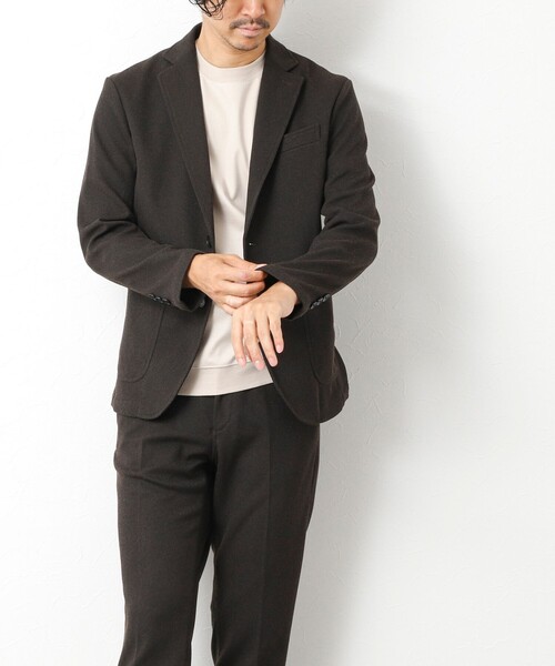 NOLLEY’S（ノーリーズ）の「《ビジカジ/セットアップ対応》【尾州】先染めハニカムイージーJK 25AW（テーラードジャケット・メンズ・グレー/ネイビー/ダークブラウン/ブラック・S/M/L/XL/XXL）」の17枚目の写真
