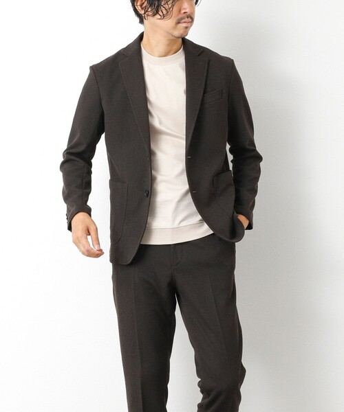 NOLLEY’S（ノーリーズ）の「《ビジカジ/セットアップ対応》【尾州】先染めハニカムイージーJK 25AW（テーラードジャケット・メンズ・グレー/ネイビー/ダークブラウン/ブラック・S/M/L/XL/XXL）」の18枚目の写真