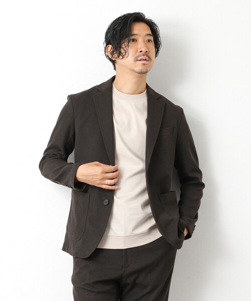 NOLLEY’S（ノーリーズ）の「《ビジカジ/セットアップ対応》【尾州】先染めハニカムイージーJK 25AW（テーラードジャケット・メンズ・グレー/ネイビー/ダークブラウン/ブラック・S/M/L/XL/XXL）」の19枚目の写真