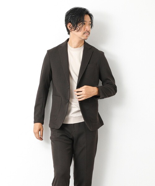 NOLLEY’S（ノーリーズ）の「《ビジカジ/セットアップ対応》【尾州】先染めハニカムイージーJK 25AW（テーラードジャケット・メンズ・グレー/ネイビー/ダークブラウン/ブラック・S/M/L/XL/XXL）」の22枚目の写真