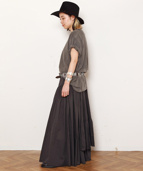 EVERYDAY I LIKE.(エヴリディアイライク)の「*Dramatic Wrap Skirt(スカート・レディース・ブラウン/ブラック・36/38)」の4枚目の写真