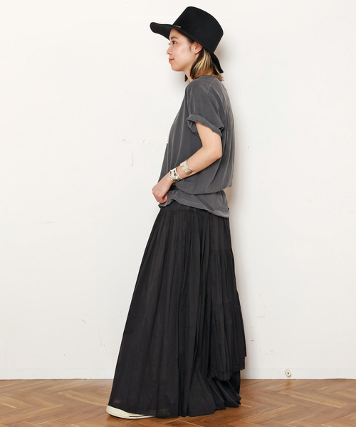 EVERYDAY I LIKE.(エヴリディアイライク)の「*Dramatic Wrap Skirt(スカート・レディース・ブラウン/ブラック・36/38)」の7枚目の写真