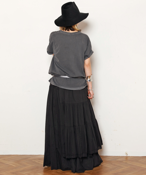 EVERYDAY I LIKE.(エヴリディアイライク)の「*Dramatic Wrap Skirt(スカート・レディース・ブラウン/ブラック・36/38)」の8枚目の写真