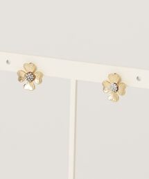 Vini（ヴィニ）の「【Vini SELECT】四葉のクローバー　ピアス（ピアス（両耳用））」