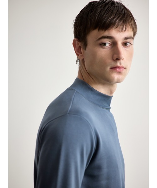 メイドインジャパン】 ミルフィーユコットン LS ハイネック（T