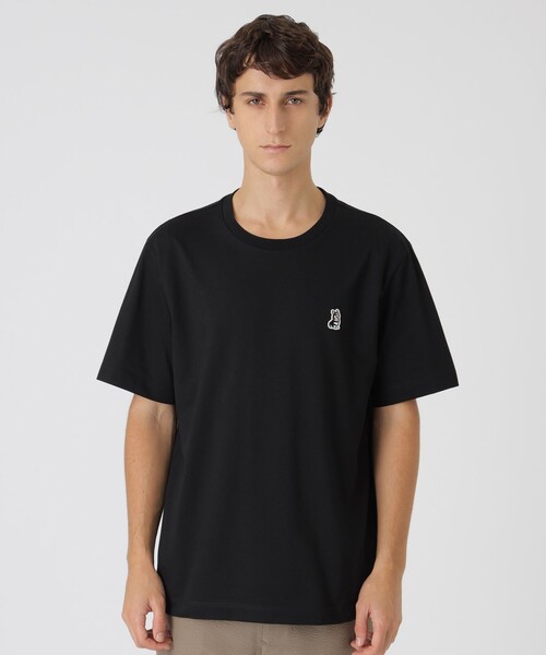 BLACK LABEL CRESTBRIDGE（ブラックレーベル・クレストブリッジ）の「【一部店舗限定】ブリティッシュコーギーワッペンTシャツ（Tシャツ/カットソー・メンズ・ネイビー/グリーン系その他2/ブラック/オフホワイト・L/M/S/XL）」の3枚目の写真