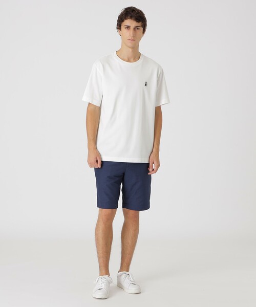 BLACK LABEL CRESTBRIDGE（ブラックレーベル・クレストブリッジ）の「【一部店舗限定】ブリティッシュコーギーワッペンTシャツ（Tシャツ/カットソー・メンズ・ネイビー/グリーン系その他2/ブラック/オフホワイト・L/M/S/XL）」の5枚目の写真