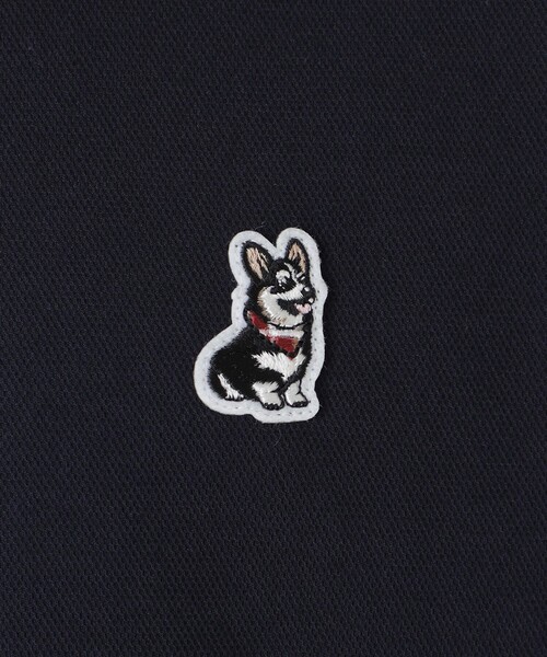 BLACK LABEL CRESTBRIDGE（ブラックレーベル・クレストブリッジ）の「【一部店舗限定】ブリティッシュコーギーワッペンTシャツ（Tシャツ/カットソー・メンズ・ネイビー/グリーン系その他2/ブラック/オフホワイト・L/M/S/XL）」の18枚目の写真