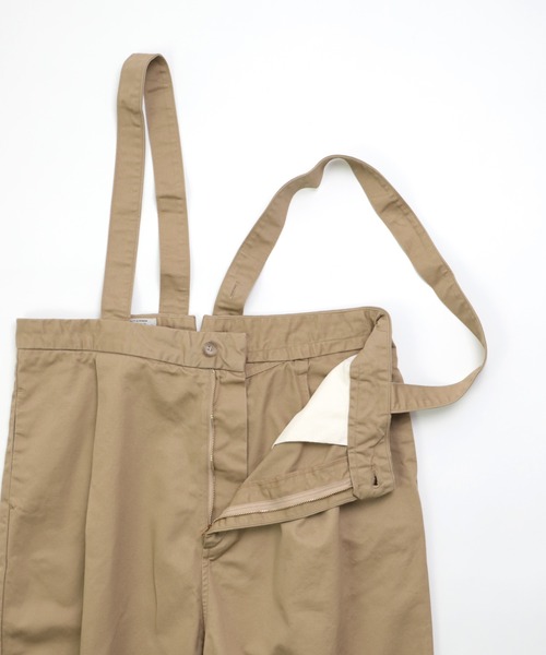 D.M.G.（ドミンゴ）の「[D.M.G. / ディーエムジー] 高密度チノクロス サスペンダーワークトラウザー（サロペット/オーバーオール・レディース・オリーブ/ベージュ・M）」の10枚目の写真