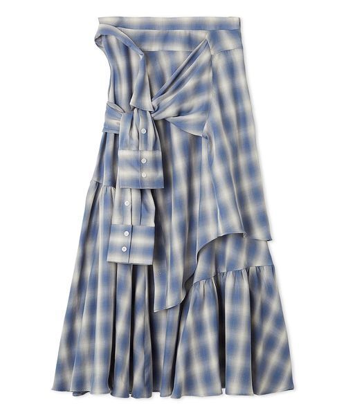 FURFUR（ファーファー）の「シャツドッキングチェックスカート（スカート・レディース・レッド/ブラック/ブルー・F）」の20枚目の写真