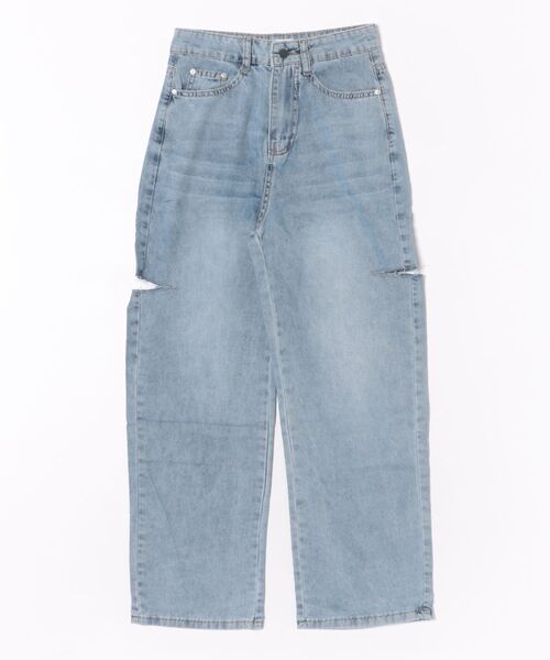urge：（アージコロン ）の「【URGE：】サイド カット デニム パンツ（デニムパンツ・レディース・ブルー・SMALL/MEDIUM/LARGE/X-LARGE）」の5枚目の写真