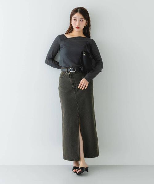 RODE SKO(ロデスコ)の「スターチャームフリルトートバッグ(トートバッグ・レディース・アイボリー/ブラック/モカ・ONE)」の18枚目の写真