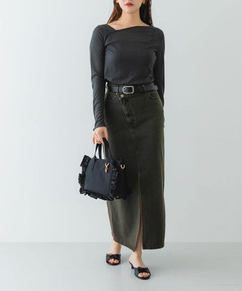 RODE SKO(ロデスコ)の「スターチャームフリルトートバッグ(トートバッグ・レディース・アイボリー/ブラック/モカ・ONE)」の21枚目の写真