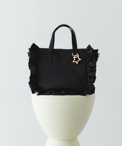 RODE SKO(ロデスコ)の「スターチャームフリルトートバッグ(トートバッグ・レディース・アイボリー/ブラック/モカ・ONE)」の22枚目の写真