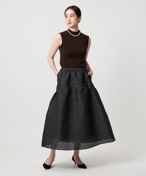 ユナイテッドアローズ シアージャガードジレ UNITED ARROWS - 新品 タグ付き BLUELEA ジャガードスカートの
