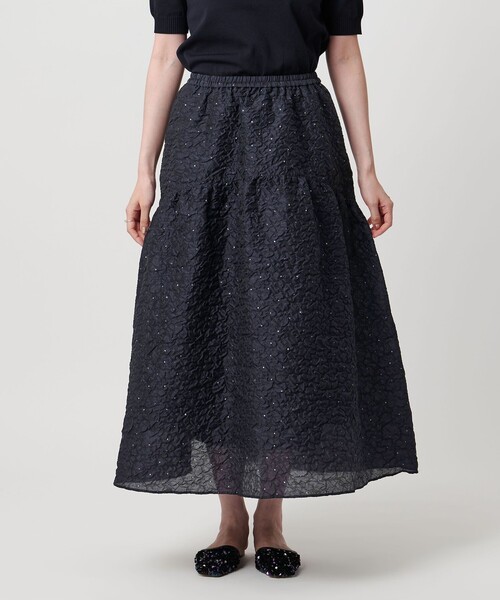 UNITED ARROWS(ユナイテッドアローズ)の「ジャガード スカート(スカート・レディース・ネイビー/ブラック・36/38)」の9枚目の写真