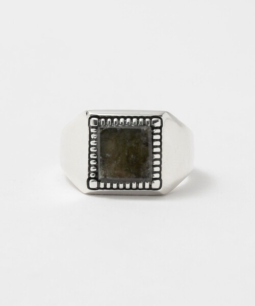 XOLO(ショロ)の「<XOLO × monkey time>ストーン リング(リング・メンズ・グレー系/ブラック・L/M)」の1枚目の写真