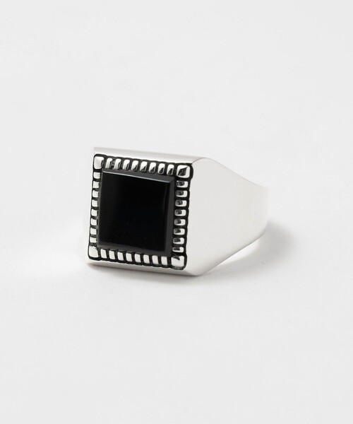 XOLO(ショロ)の「<XOLO × monkey time>ストーン リング(リング・メンズ・グレー系/ブラック・L/M)」の3枚目の写真