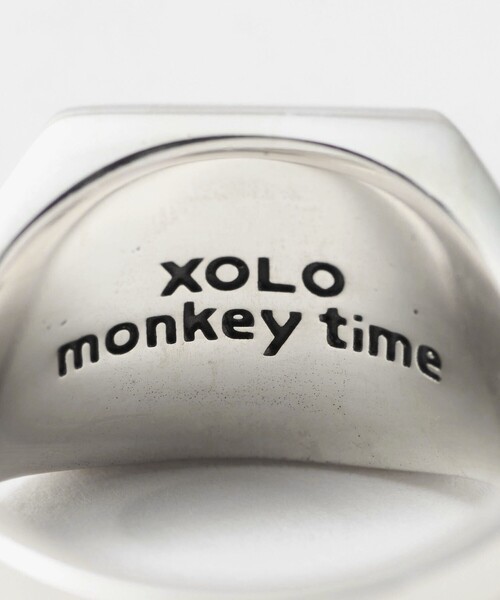 XOLO(ショロ)の「<XOLO × monkey time>ストーン リング(リング・メンズ・グレー系/ブラック・L/M)」の6枚目の写真