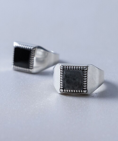 XOLO(ショロ)の「<XOLO × monkey time>ストーン リング(リング・メンズ・グレー系/ブラック・L/M)」の10枚目の写真