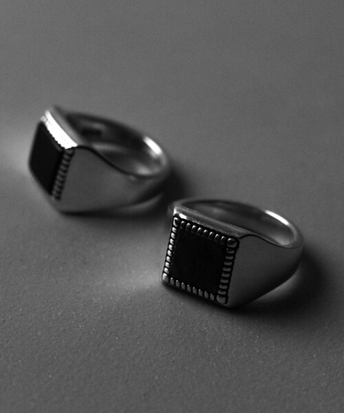 XOLO(ショロ)の「<XOLO × monkey time>ストーン リング(リング・メンズ・グレー系/ブラック・L/M)」の12枚目の写真