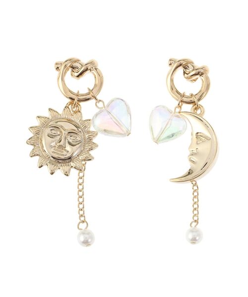 EVRIS（エヴリス）の「CLEAR HEART SUNNY ピアス（ピアス（両耳用）・レディース・ゴールド/シルバー・FREE）」の4枚目の写真