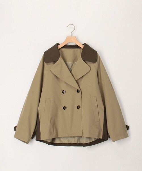 バイカラーショートトレンチコート（トレンチコート）｜MICO COULIER