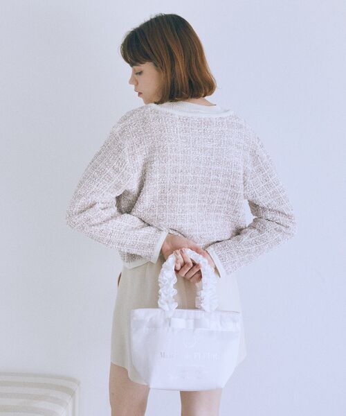 Maison de FLEUR（メゾンドフルール）の「ブランドロゴフリルハンドルトートSバッグ（トートバッグ・レディース・ライトピンク/ライトブルー/ピンク/ブラック・FREE）」の4枚目の写真