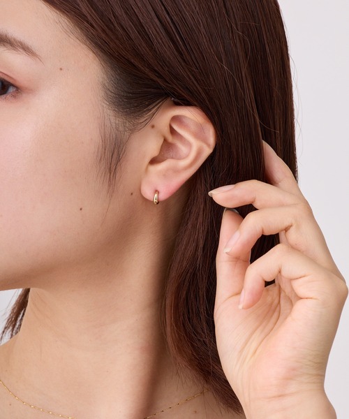 CALIN STANDARD(カリンスタンダード)の「◆金属アレルギー対応◆◆made in japan◆【純金厚メッキ】 スリムドロップ 極小ミニマル ループフィットイヤリング(イヤリング・レディース・ゴールド/ピンクゴールド/シルバー・FREE)」の8枚目の写真