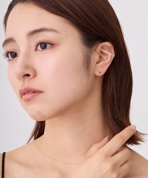 CALIN STANDARD(カリンスタンダード)の「◆金属アレルギー対応◆◆made in japan◆【純金厚メッキ】 スリムドロップ 極小ミニマル ループフィットイヤリング(イヤリング・レディース・ゴールド/ピンクゴールド/シルバー・FREE)」の9枚目の写真