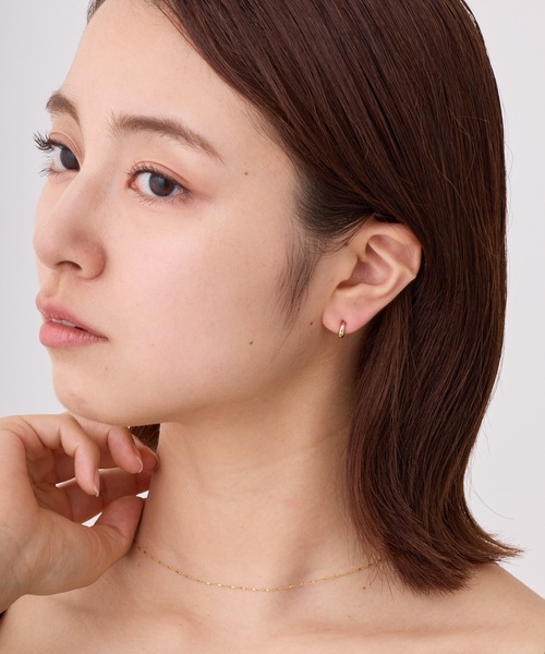 CALIN STANDARD(カリンスタンダード)の「◆金属アレルギー対応◆◆made in japan◆【純金厚メッキ】 スリムドロップ 極小ミニマル ループフィットイヤリング(イヤリング・レディース・ゴールド/ピンクゴールド/シルバー・FREE)」の10枚目の写真