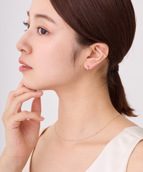 CALIN STANDARD(カリンスタンダード)の「◆金属アレルギー対応◆◆made in japan◆【純金厚メッキ】 スリムドロップ 極小ミニマル ループフィットイヤリング(イヤリング・レディース・ゴールド/ピンクゴールド/シルバー・FREE)」の12枚目の写真
