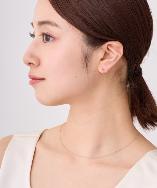 CALIN STANDARD(カリンスタンダード)の「◆金属アレルギー対応◆◆made in japan◆【純金厚メッキ】 スリムドロップ 極小ミニマル ループフィットイヤリング(イヤリング・レディース・ゴールド/ピンクゴールド/シルバー・FREE)」の13枚目の写真