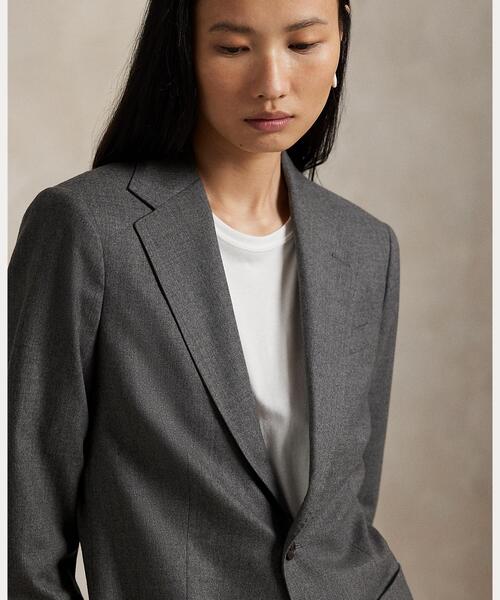 ウールブレンド フランネル ブレザー（テーラードジャケット）｜POLO