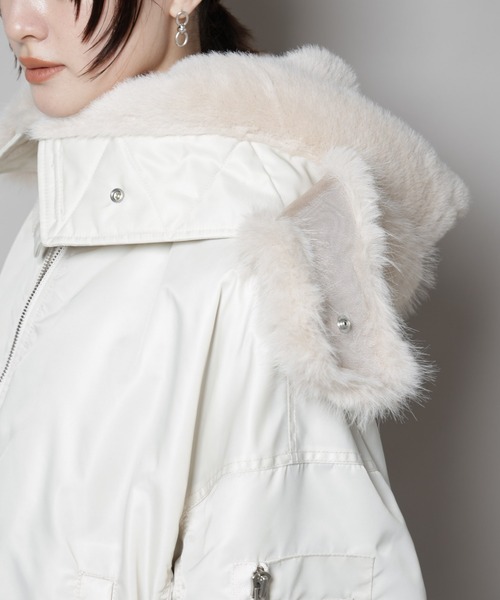 upperhights（アッパーハイツ）の「upper hights/THE U-2 HOODIE OFF WHITE（MA-1・レディース・オフホワイト・1）」の12枚目の写真